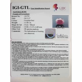 12.71 Ratti Natural Neo Burma Ruby with Govt Lab Certificate-(3441)