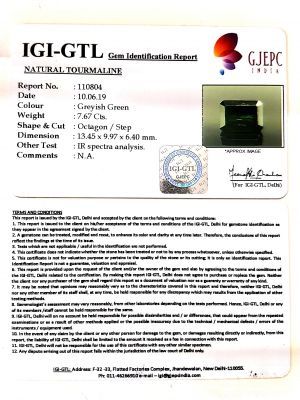 8.52 Ratti Natural Tourmaline With Govt. Lab Certificate-(1221)