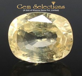 11.58 Ratti Natural Yellow Sapphire with Govt Lab Certificate-(56650)