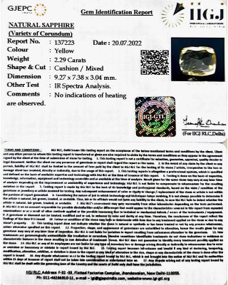 2.29/CT Natural Ceylonese Pukhraj with Govt Lab Certificate-45510   
