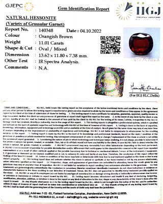 11.01/CT Natural Govt. Lab Certified Ceylonese Gomed-(1221)           