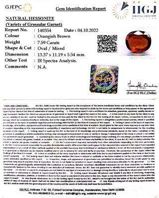 7.59/CT Natural Govt. Lab Certified Ceylonese Gomed-(1221)              