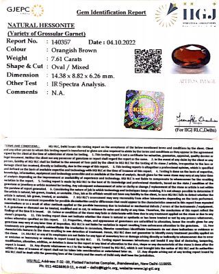 7.61/CT Natural Govt. Lab Certified Ceylonese Gomed-(1221)             