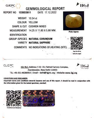 10.34/CT Natural Ceylonese Pukhraj with Govt Lab Certificate-(4551)        