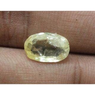6.64 Ratti Natural yellow sapphire with Govt Lab Certificate-(34410)