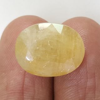 16.83 Ratti Natural Yellow Sapphire With Govt Lab Certificate-(2331)