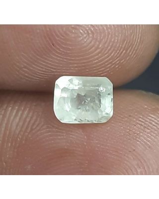 1.36/CT Natural White Sapphire with Govt Lab Certificate-8991   