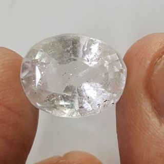 12.72 Ratti Natural White Topaz  with Govt Lab Certificate - (1665)