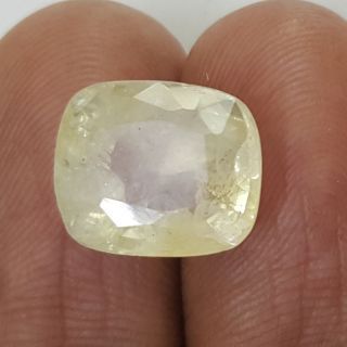 9.39 Ratti Natural Yellow Sapphire With Govt Lab Certificate-(YELSA9T)